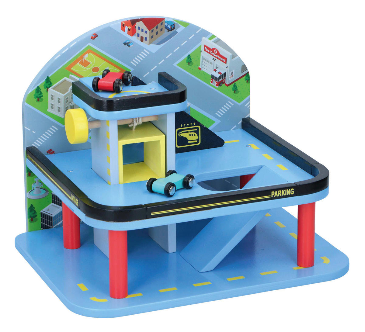 Spielwaren bunt B/H/L: ca. 23x23x30 cm Spielzeug-Garage - bunt (30,00/23,00/23,00cm)