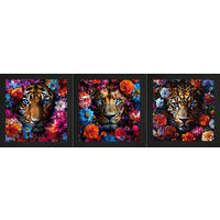 Gerahmtes Bild Tigerkopf B/H: ca. 35x35 cm Bilderset_Cheb_3tlg. - (35,00/35,00cm)
