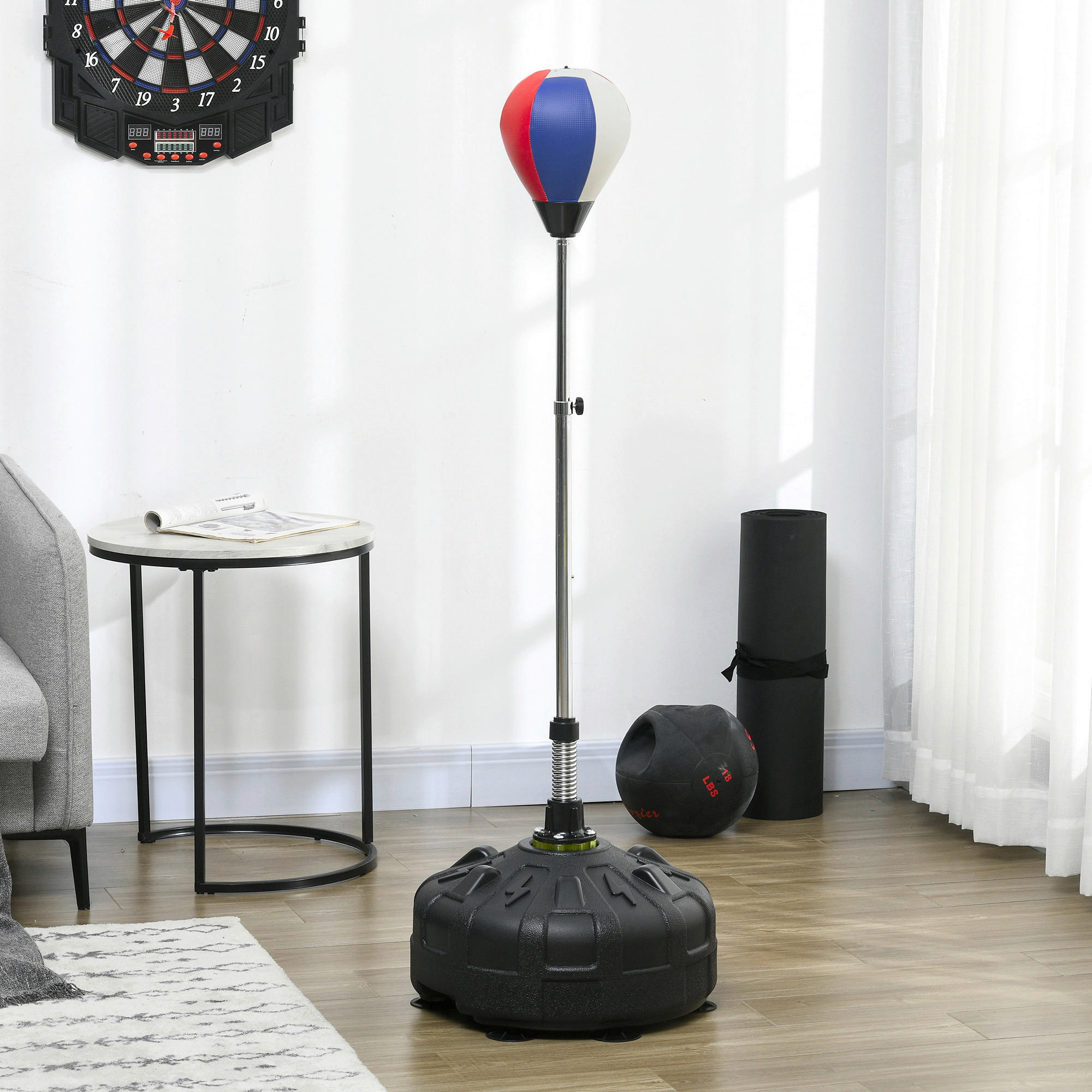 SPORTNOW Fitness-Zubehör rot Kunstleder B/H/L: ca. 48x48x165 cm Punchingball - rot/schwarz (165,00/48,00/48,00cm) - SPORTNOW