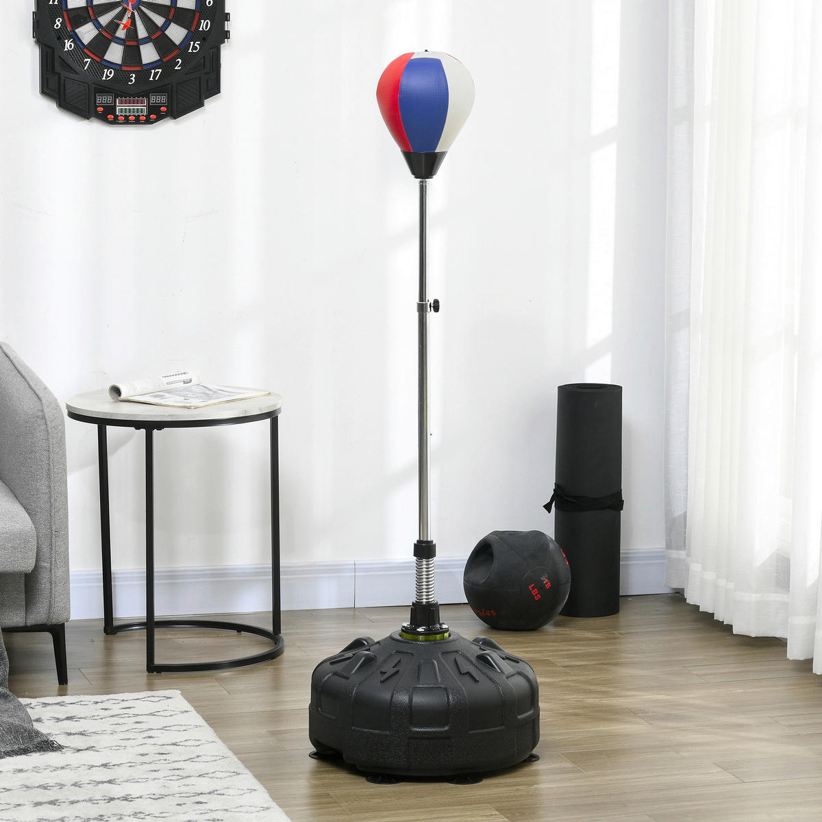 SPORTNOW Fitness-Zubehör rot Kunstleder B/H/L: ca. 48x48x165 cm Punchingball - rot/schwarz (165,00/48,00/48,00cm) - SPORTNOW