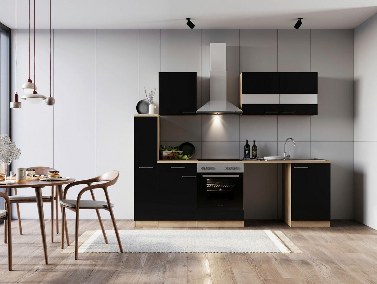 Respekta Küchenblock Merle weiß B/H/T: ca. 250x200x60 cm Merle - Eiche/weiß (250,00/200,00/60,00cm) - Respekta