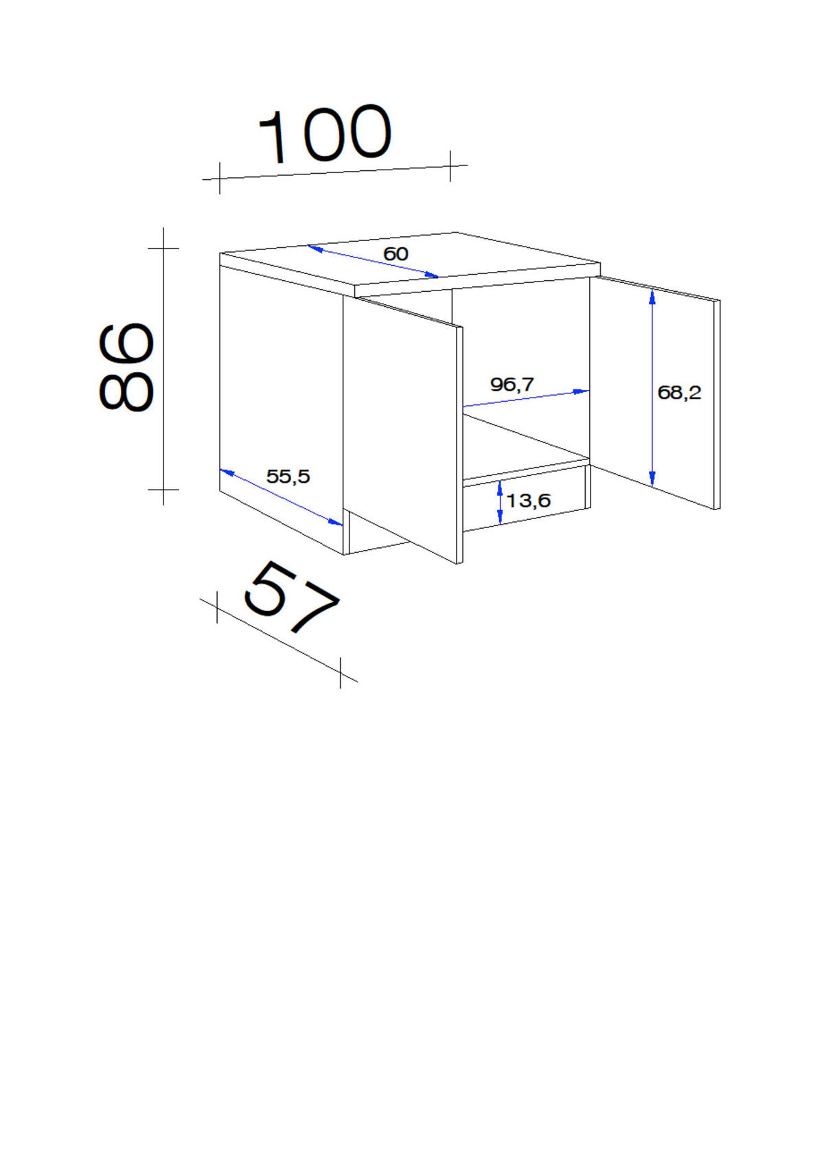 Spülenschrank Valero weiß Hochglanz B/H/T: ca. 100x86x60 cm Valero - Eiche/weiß (100,00/86,00/60,00cm) - Flex-Well