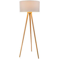 Nowa Stehleuchte 40120107 braun weiß Holz H/D: ca. 150x50 cm E27 1 Brennstellen STABILO - braun/weiß (50,00/150,00cm) - Nowa