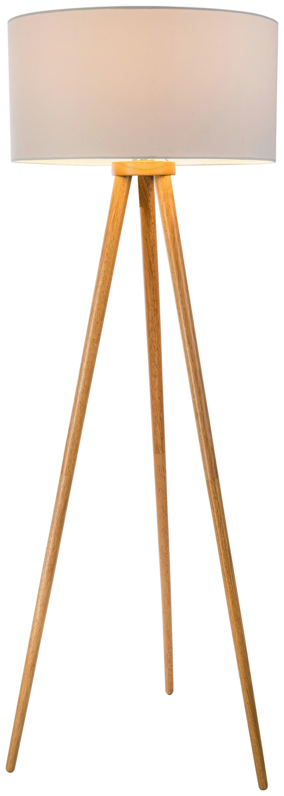 Nowa Stehleuchte 40120107 braun weiß Holz H/D: ca. 150x50 cm E27 1 Brennstellen STABILO - braun/weiß (50,00/150,00cm) - Nowa