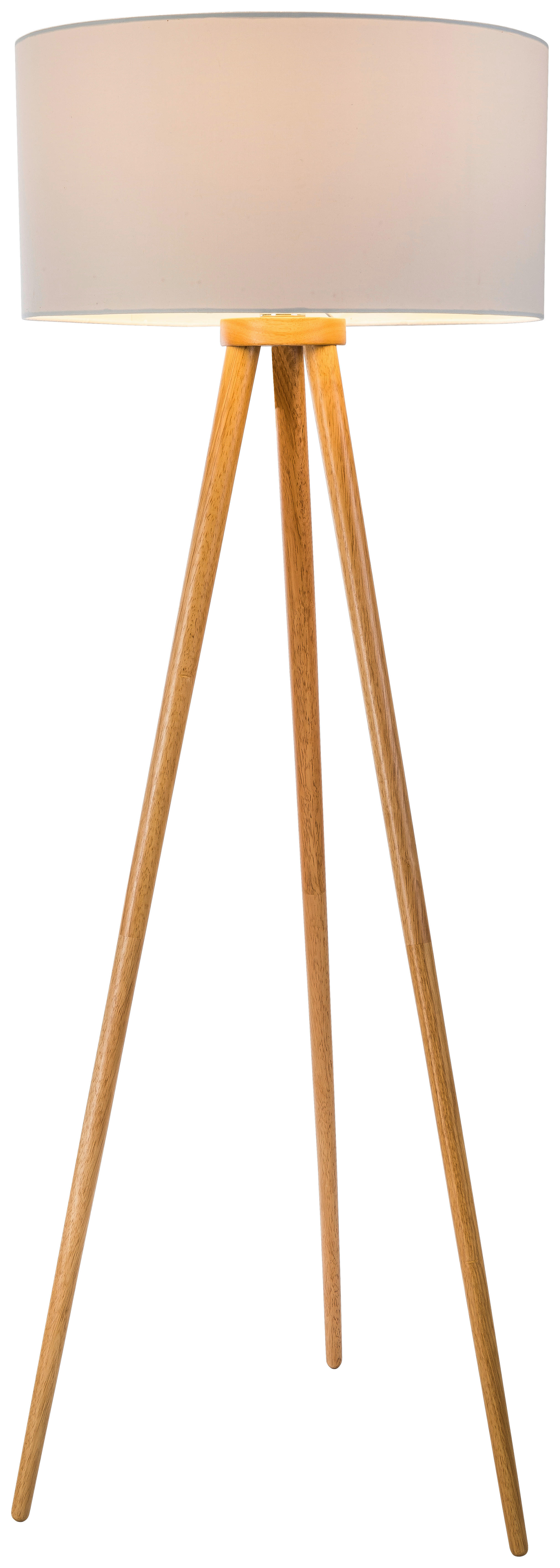 Nowa Stehleuchte 40120107 braun weiß Holz H/D: ca. 150x50 cm E27 1 Brennste günstig online kaufen