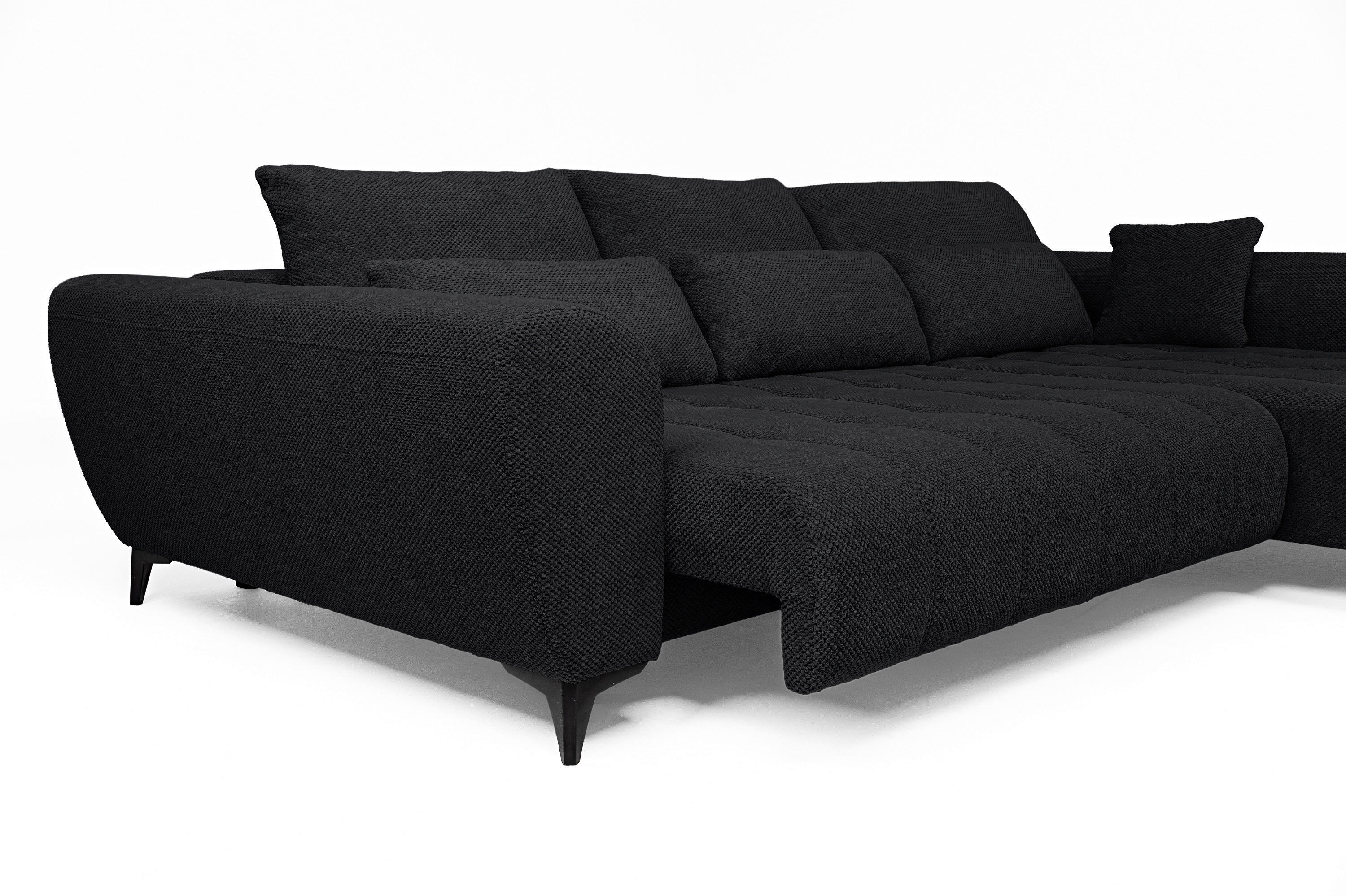 Thumbnail - Funktionsecke Garay-S schwarz Microfaser B/H/T: ca. 287x83x220 cm