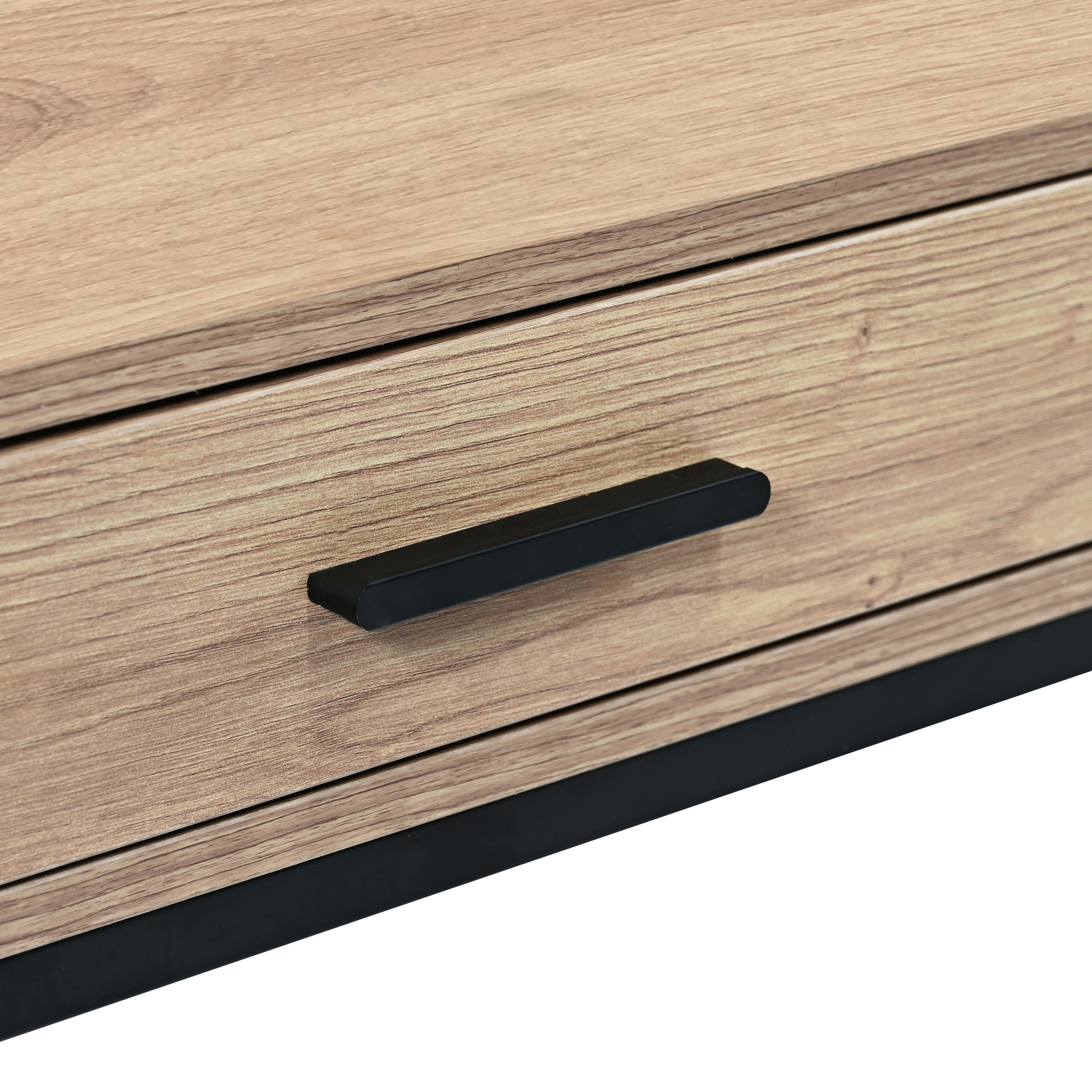 Schreibtisch Faya Eiche Artisan Nachbildung schwarz B/H/T: ca. 110x75x48 cm Faya - Eiche/schwarz (110,00/75,00/48,00cm)