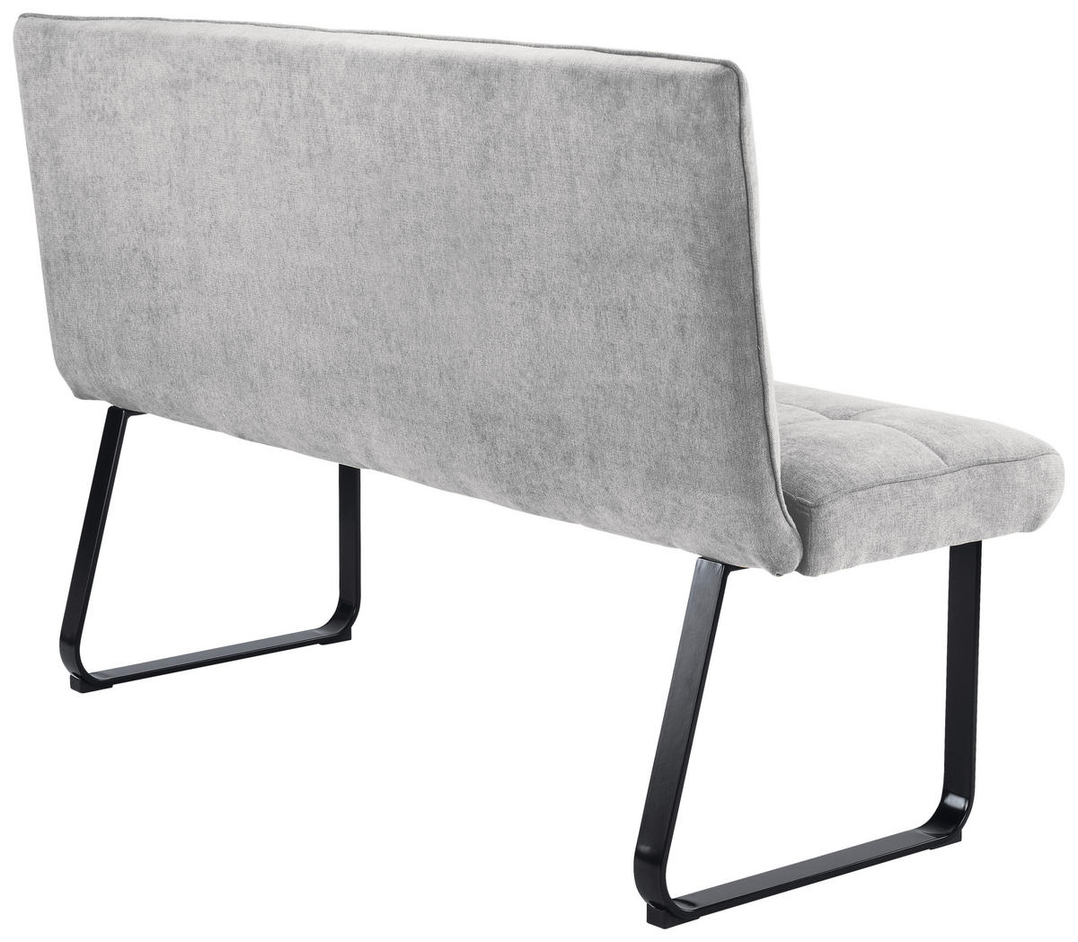 Bank TALEA hellgrau schwarz B/H/T: ca. 140x92x59 cm TALEA - hellgrau/schwarz (140,00/92,00/59,00cm) - byLIVING