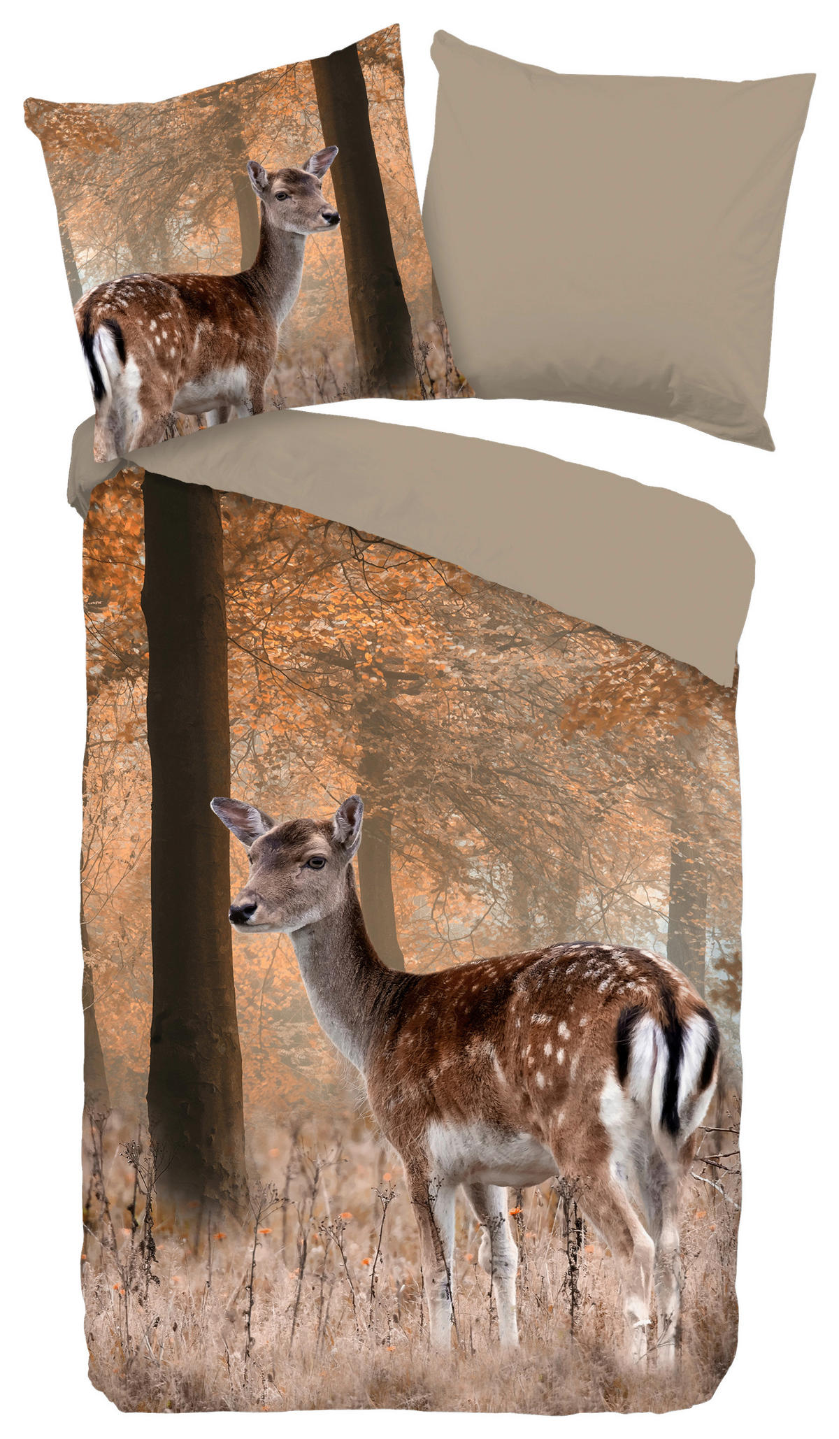 Bettwäsche Gavin braun Baumwolle B/L: ca. 135x200 cm Gavin - braun (135,00/200,00cm) - Good Morning