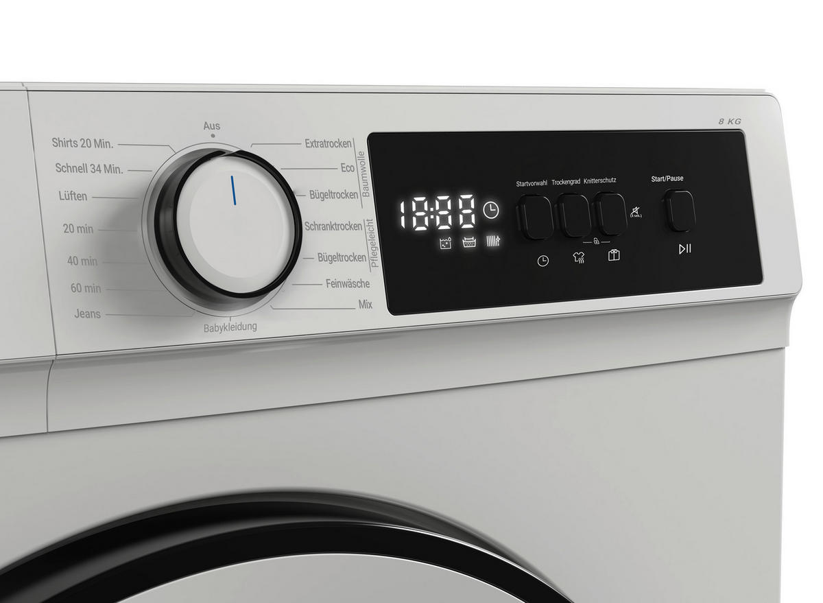 Daewoo Wärmepumpentrockner TD-B8GP1WD0-DE Wärmepumpentrockne TD-B8GP1WD0-DE - weiß (59,60/84,50/60,90cm) - Daewoo