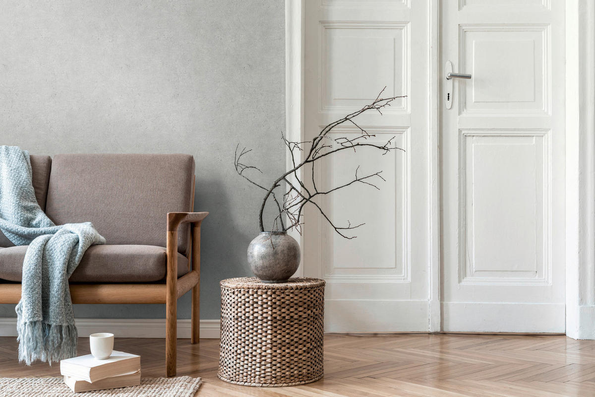 A.S.Creation Vliestapete Authentic Walls 2 Uni grau B/L: ca. 53x1005 cm Authentic Walls 2 - grau (53,00/1005,00cm) - A.S.Creation