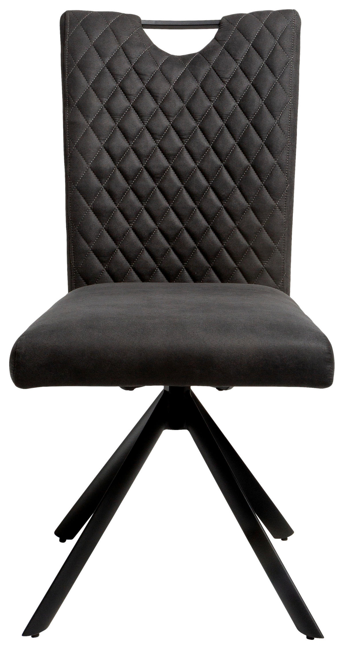 Stuhl Georgia anthrazit Microfaser B/H/T: ca. 47x95x46 cm Georgia - schwarz/anthrazit (47,00/95,00/46,00cm)