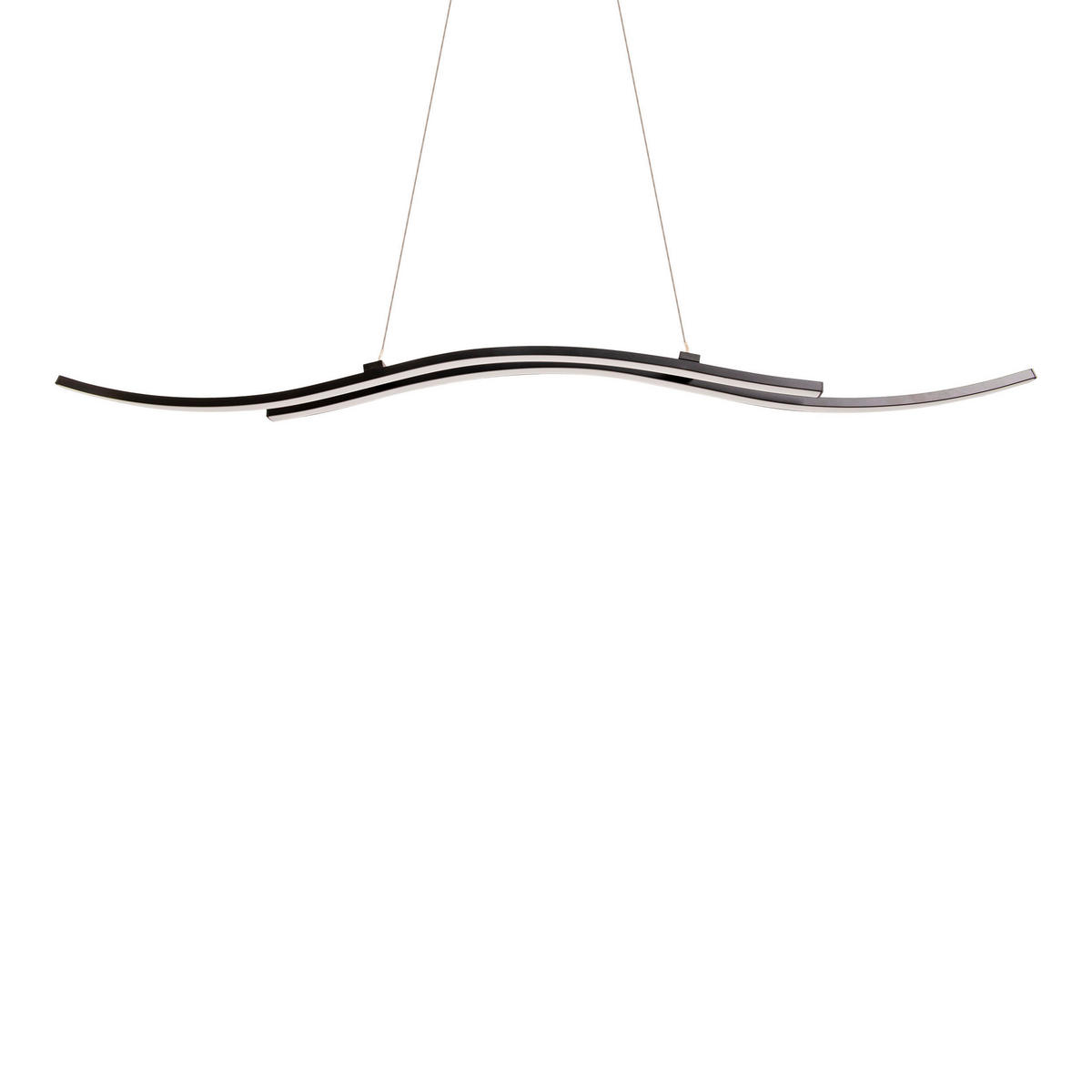 Näve Leuchten Pendelleuchte 7091722 schwarz Kunststoff Metall B/H/T: ca. 8,5x110x96 cm null 2 Brennstellen Onda - schwarz (8,50/110,00/96,00cm) - Näve Leuchten