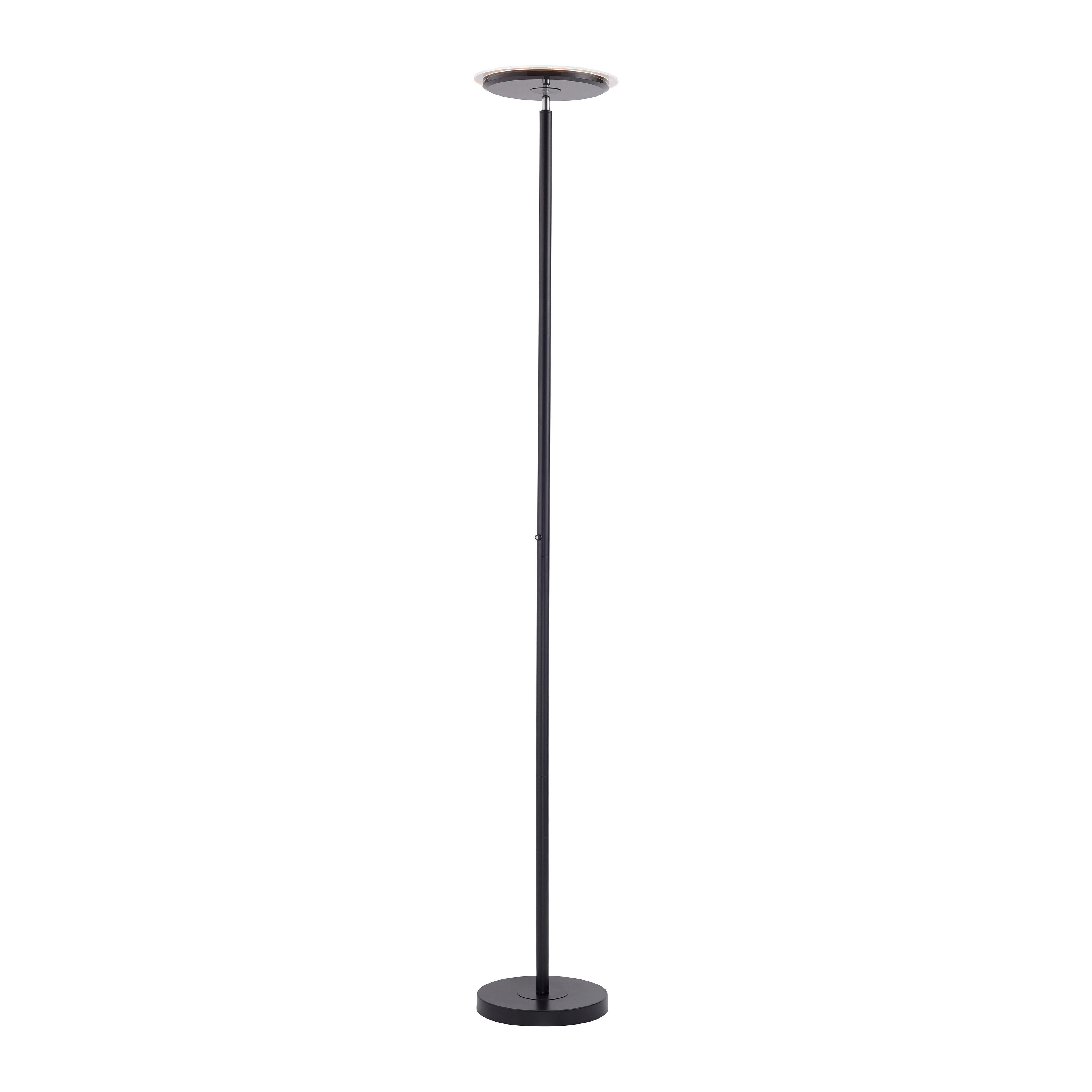 Just Light LED-Deckenfluter HANS 11729-18 schwarz Kunststoff Eisen H/D: ca. 181x30 cm 1 Brennstellen