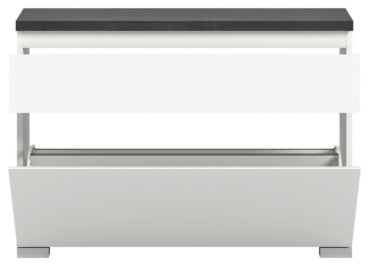 Schuhschrank Shoelove weiß grau B/H/T: ca. 95x67x27 cm Shoelove - weiß/grau (95,00/67,00/27,00cm) - xonox.home