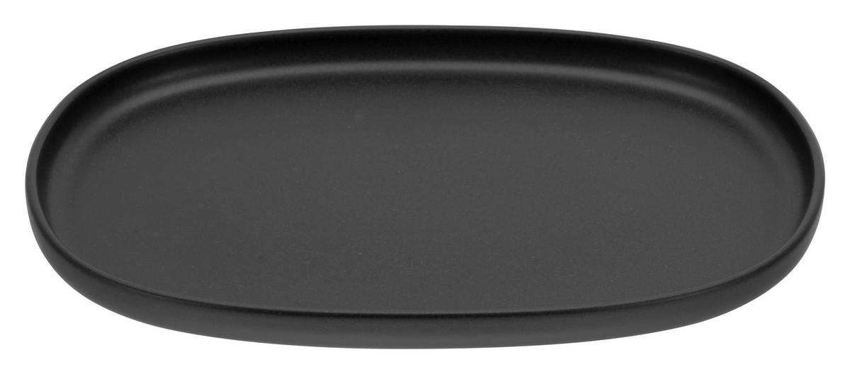 CreaTable Servierplatte Uno Black anthrazit Steinzeug Uno Black - anthrazit - CreaTable