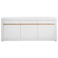 Sideboard Chester weiß matt B/H/T: ca. 217x90x42 cm Chester - weiß (217,00/90,00/42,00cm)