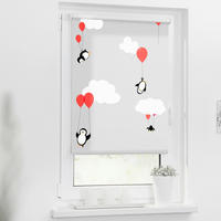 Rollo Pinguine rot B/L: ca. 90x150 cm Pinguine - rot (90,00/150,00cm) - LICHTBLICK