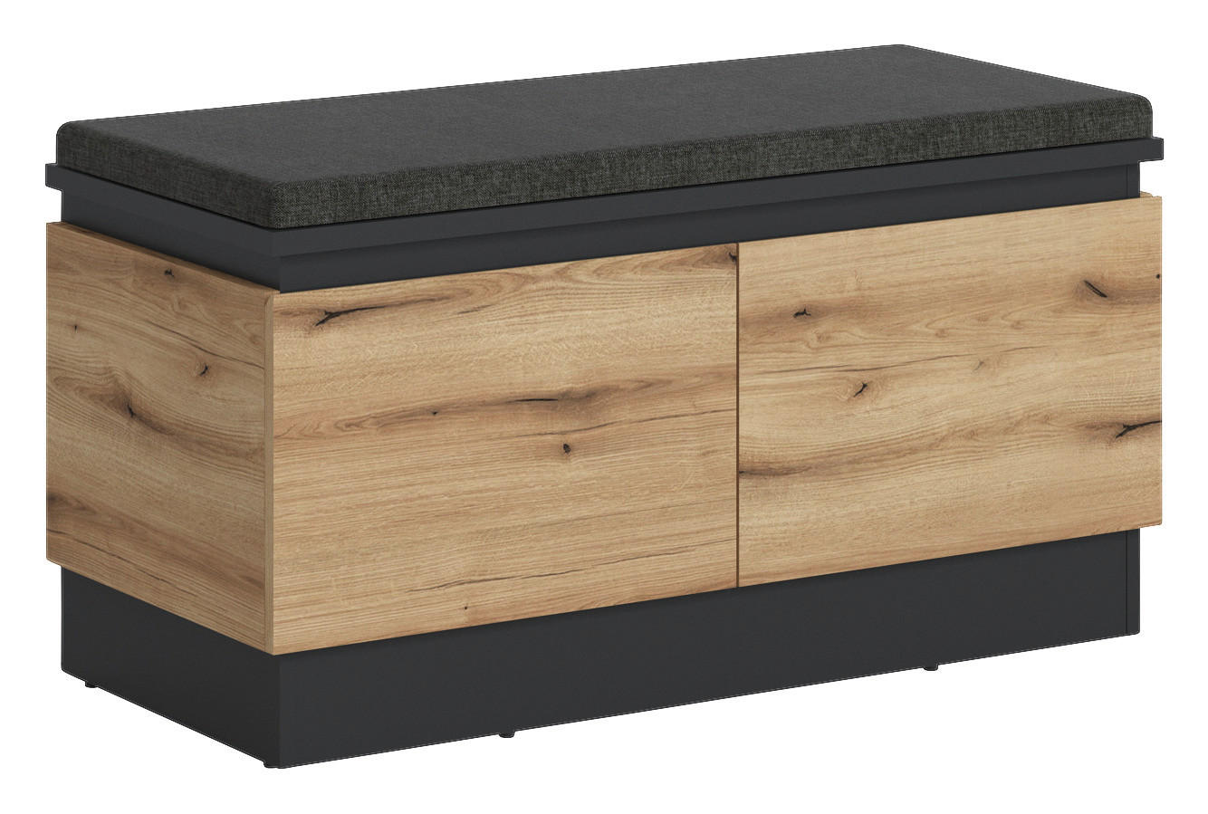 Sitzbank Corte Eiche Evoke Coast Nachbildung anthrazit B/H/T: ca. 101x54x45 cm Corte - Eiche/anthrazit (101,00/54,00/45,00cm)