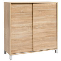 Schuhschrank Eiche Sonoma Nachbildung B/H/T: ca. 100x108x37,5 cm Schuhschrank - Eiche (100,00/108,00/37,50cm) - Wohnling