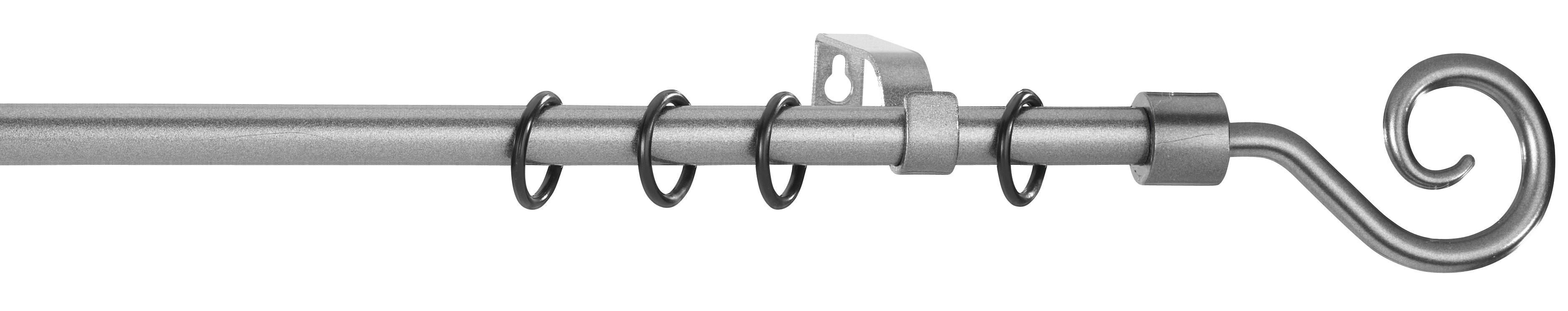 Stilgarnituren Kringel anthrazit Metall D: ca. 1,6 cm ausziehbar von ca. 130 bis 240 cm 1.0 Läufe