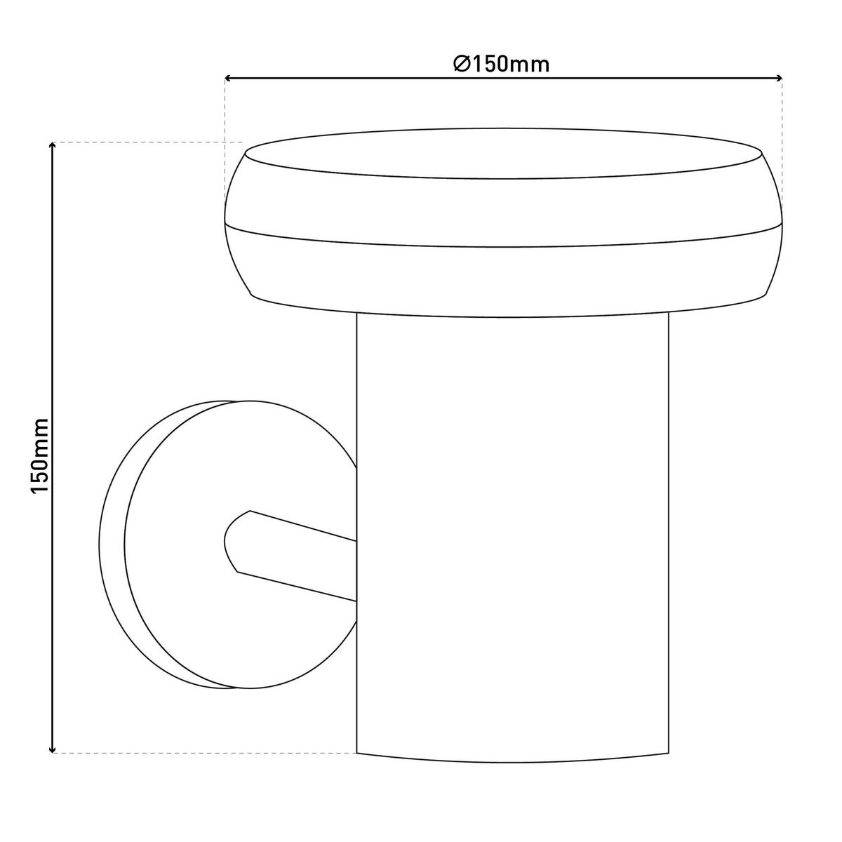 LED-Außenwandleuchte 1097797 H/D: ca. 15x15 cm LED Außen-Wandleuchte "Pilz" - (15,00/15,00cm) - Näve Leuchten