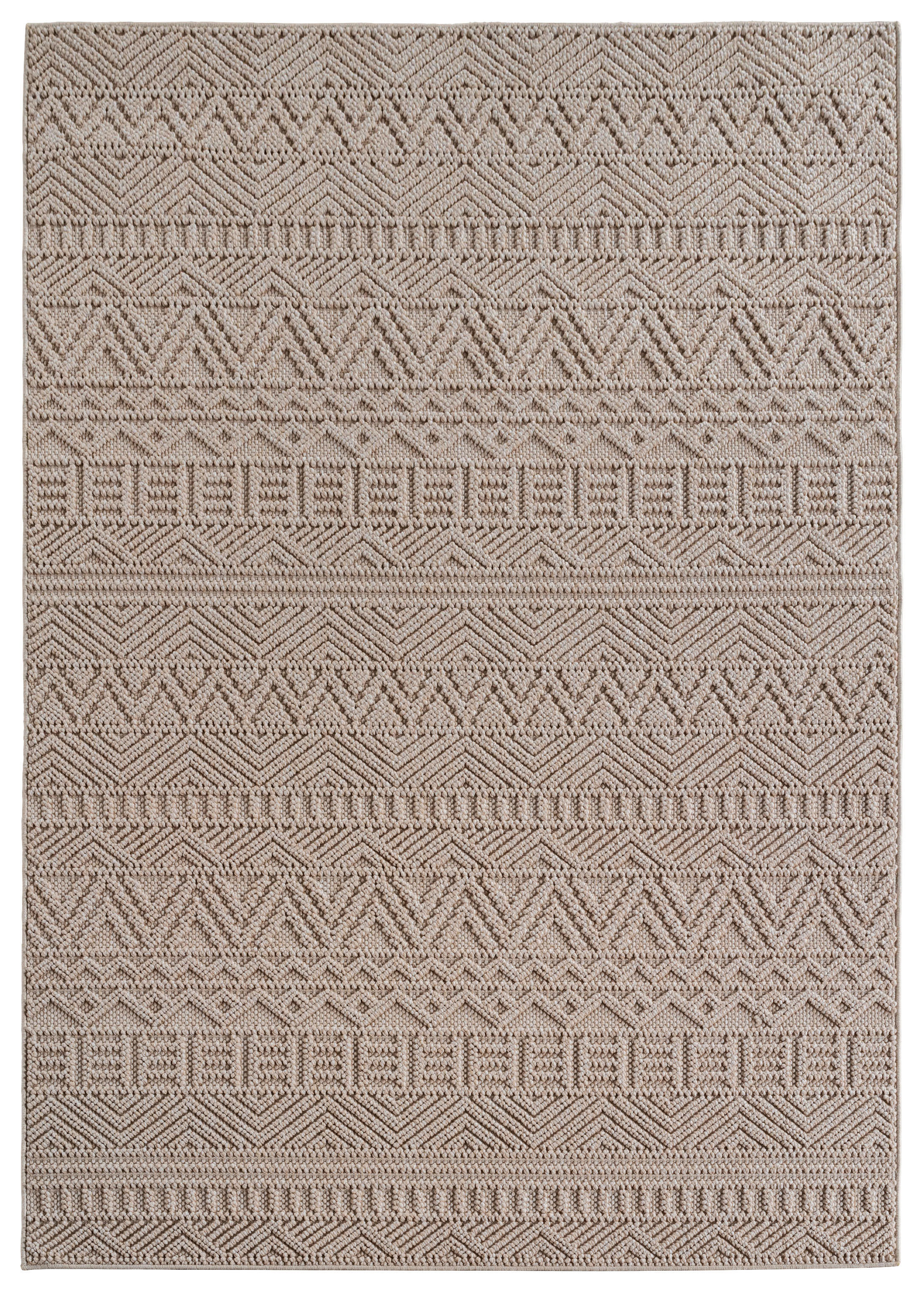 Ayyildiz Kurzflorteppich HELIX beige B/H/L: ca. 280x0,7x370 cm HELIX - beige (370,00/280,00/0,70cm) - Ayyildiz