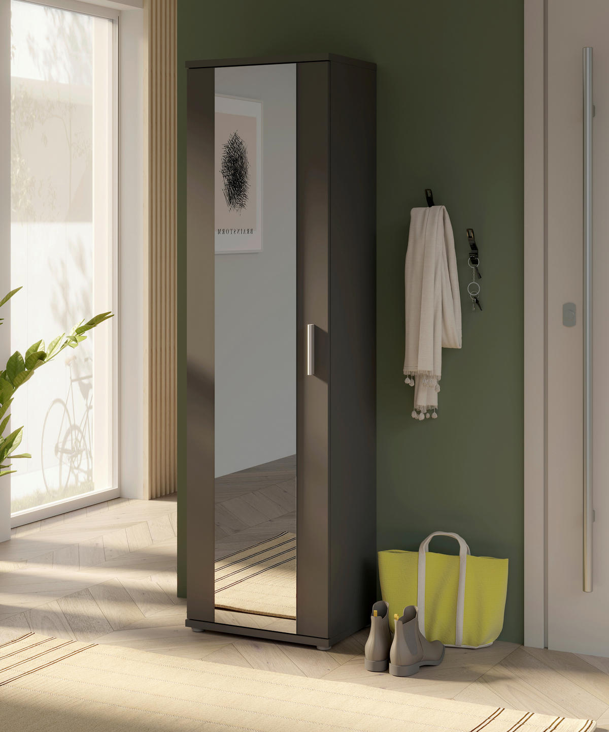 Mehrzweckschrank  anthrazit B/H/T: ca. 50x179x35 cm Jet_Mehrzweckschrank MS165-U27S - anthrazit (50,00/179,00/35,00cm)