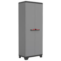 Keter Kunststoffschrank Stilo grau Kunststoff B/H/T: ca. 68x173x39 cm Stilo - rot/schwarz (68,00/173,00/39,00cm) - Keter