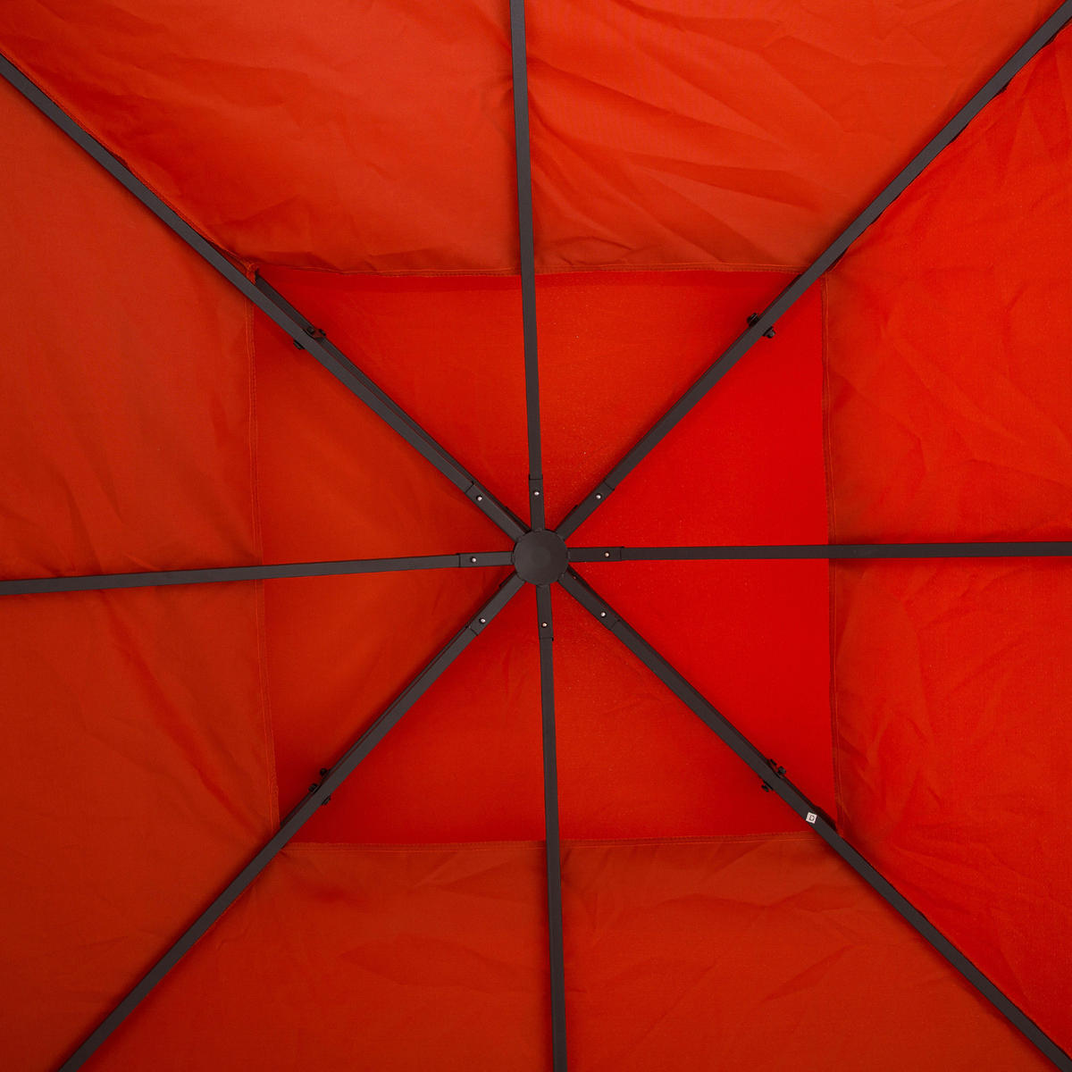 Outsunny Ersatzdach terra Polyester-Mischgewebe B/L: ca. 300x300 cm Ersatzdach - terra (300,00/300,00cm) - Outsunny