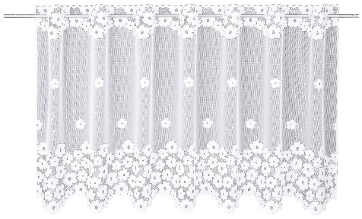 Scheibengardine Delia weiß B/L: ca. 145x75 cm Delia - weiß (145,00/75,00cm) - creative lifestyle
