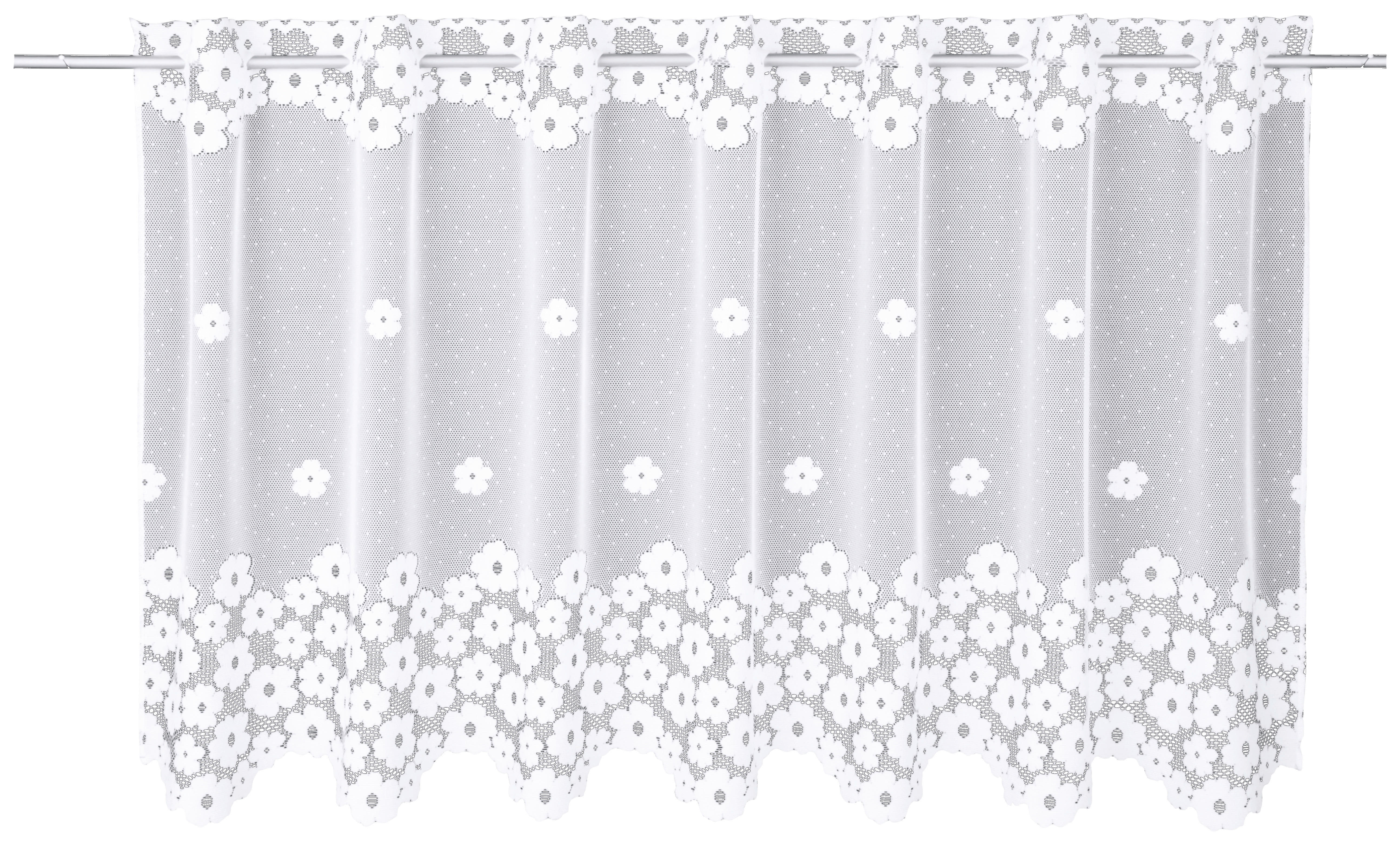 Thumbnail - creative lifestyle Scheibengardine Delia weiß B/L: ca. 145x75 cm