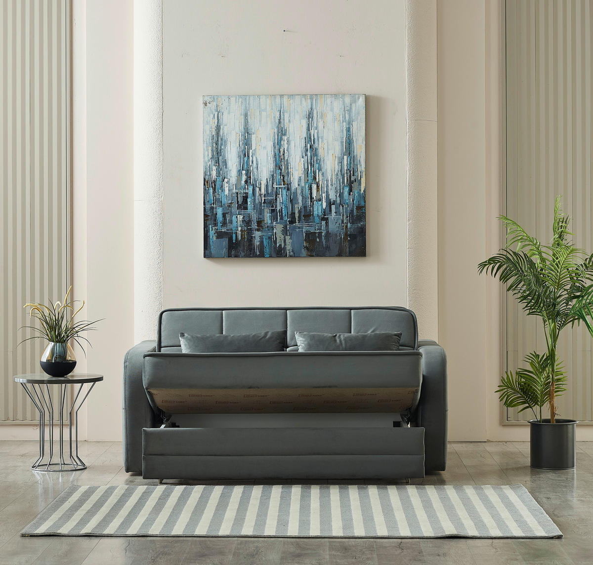 Schlafsofa Moleron grau B/H/T: ca. 171x94x111 cm Moleron - schwarz/grau (171,00/94,00/111,00cm)