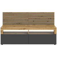 TV-Lowboard Okai anthrazit Eiche Artisan Nachbildung B/H/T: ca. 160x90x45 cm Okai - Eiche/anthrazit (160,00/90,00/45,00cm)