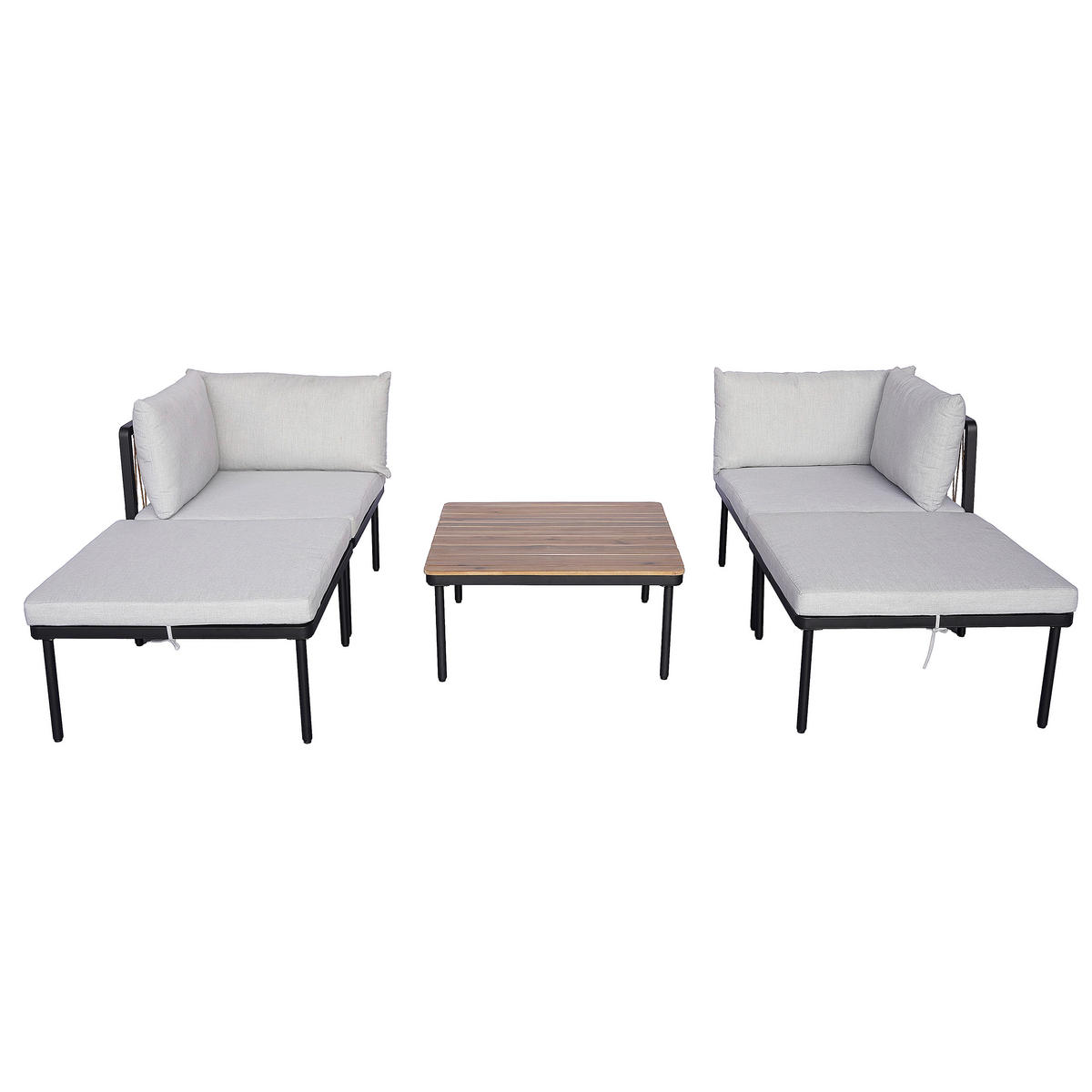 POCOline Gartensitzgruppe grau Akazie Gartensitzgruppe_5tlg. - grau - POCOline