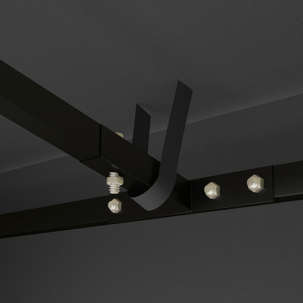 Outsunny Pavillondach dunkelgrau Metall B/H/L: ca. 298x1x298 cm Pavillondach - dunkelgrau (298,00/298,00/1,00cm) - Outsunny