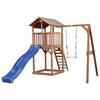 AXI Spielturm Beach Tower braun B/H/L: ca. 284x242x349 cm Beach Tower - braun/blau (349,00/284,00/242,00cm) - AXI
