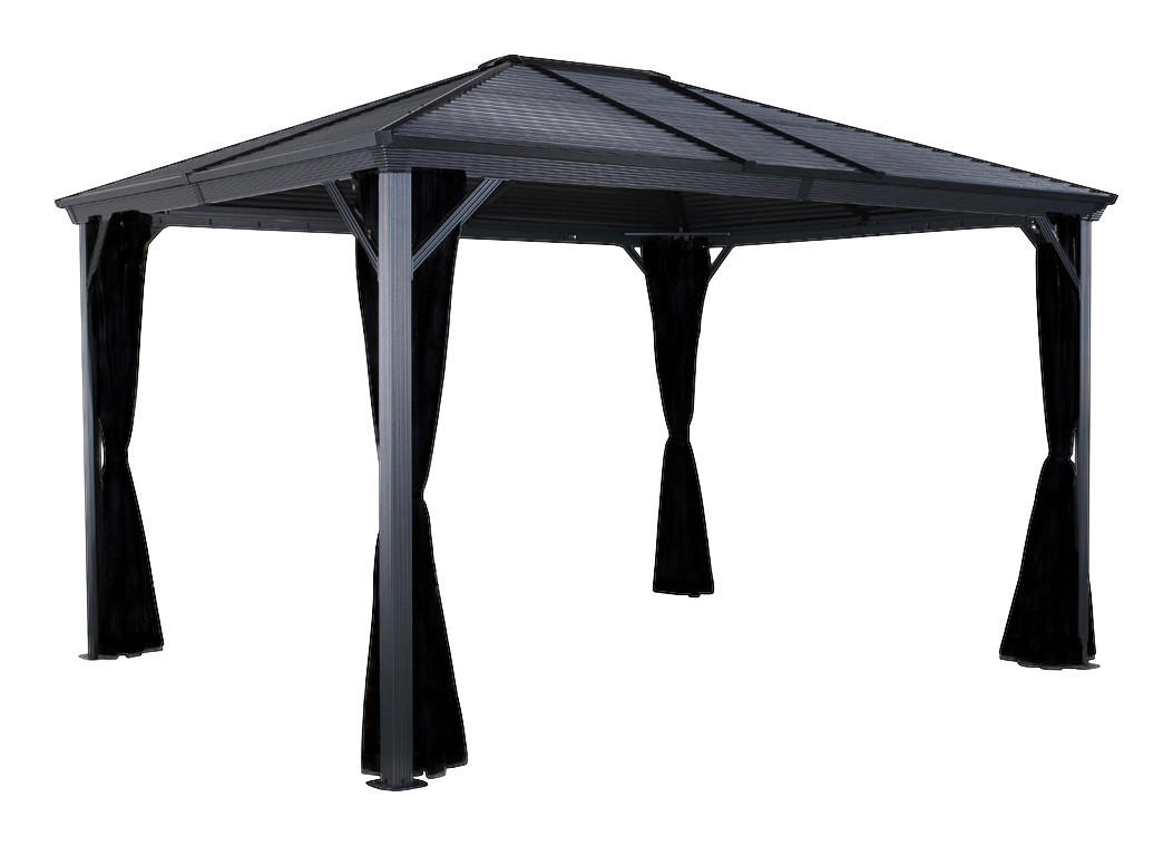 Sojag Pavillon-Vorhang-Set Ventura dunkelgrau Polyester Ventura - dunkelgrau - Sojag