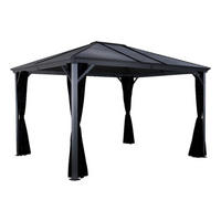 Sojag Pavillon-Vorhang-Set Ventura dunkelgrau Polyester Ventura - dunkelgrau - Sojag
