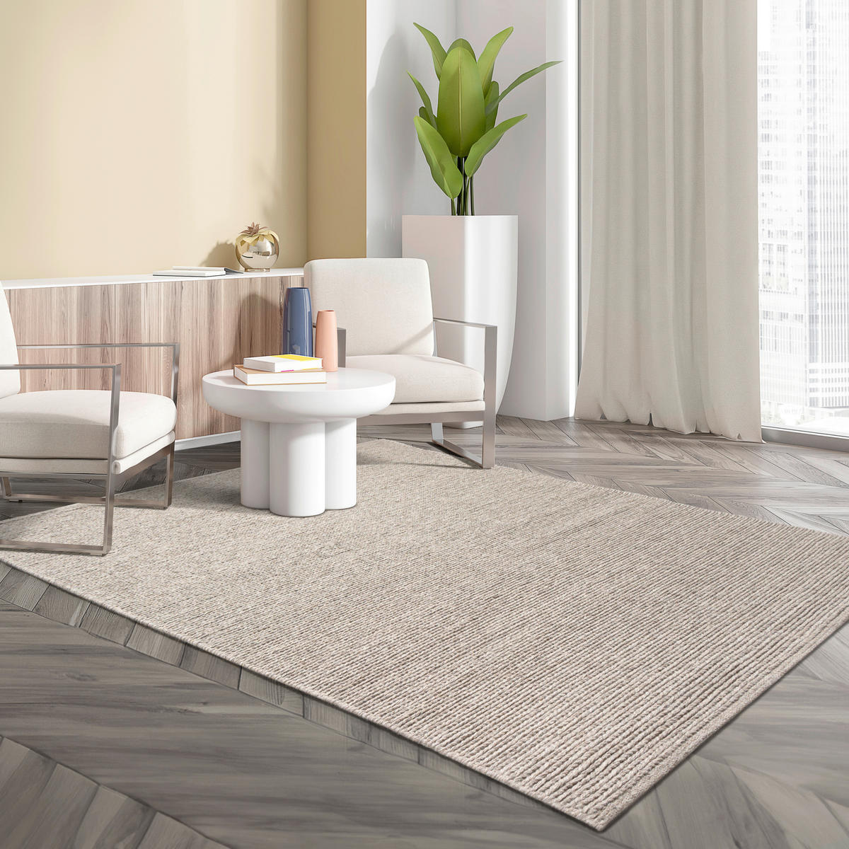Merinos Teppich Copenhagen beige B/L: ca. 120x170 cm Copenhagen - beige (120,00/170,00cm) - Merinos