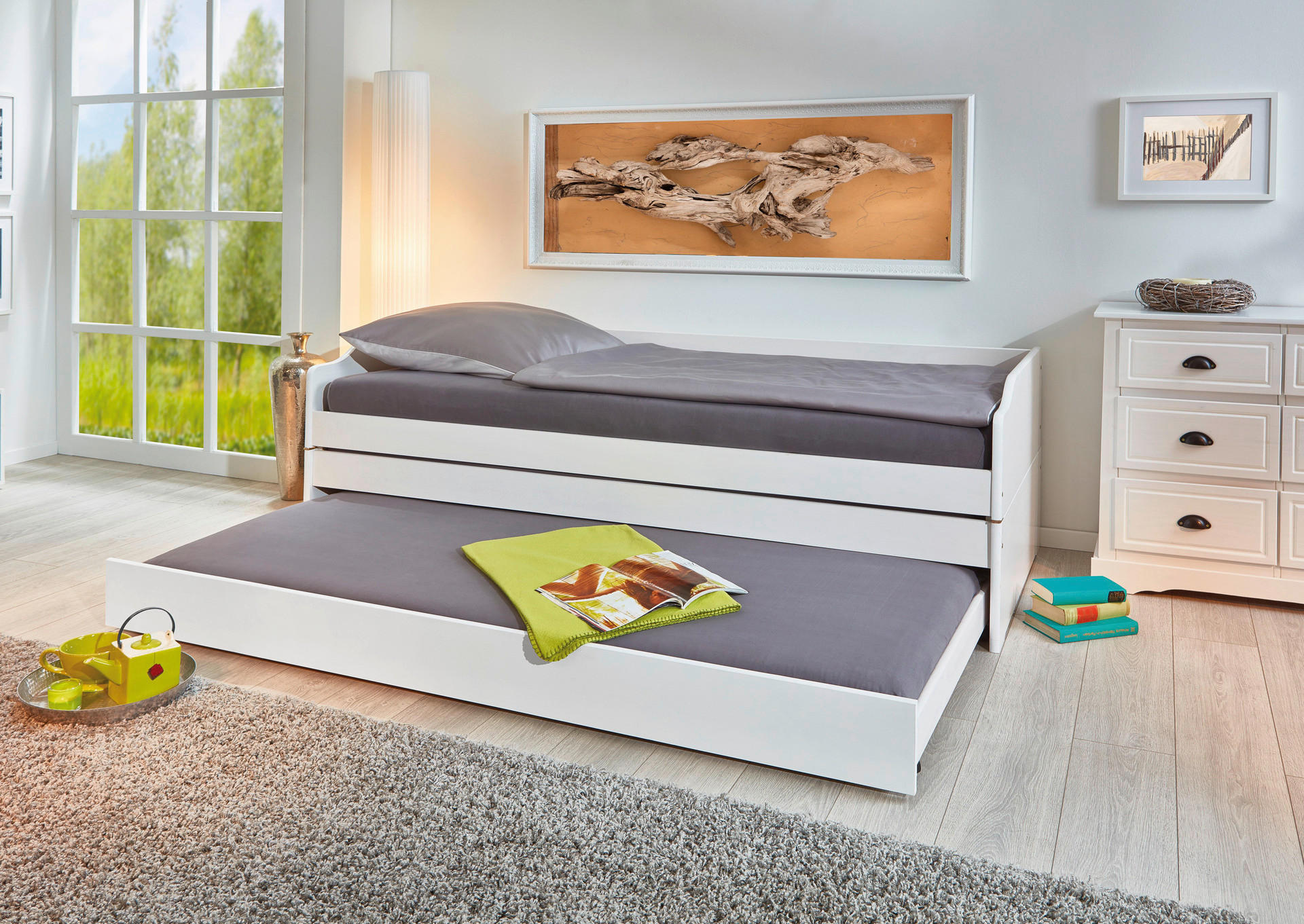 Funktionsbett Lotar weiß Liegefläche B/L: ca. 90x200 cm Lotar - weiß (97,00/65,00/209,00cm)