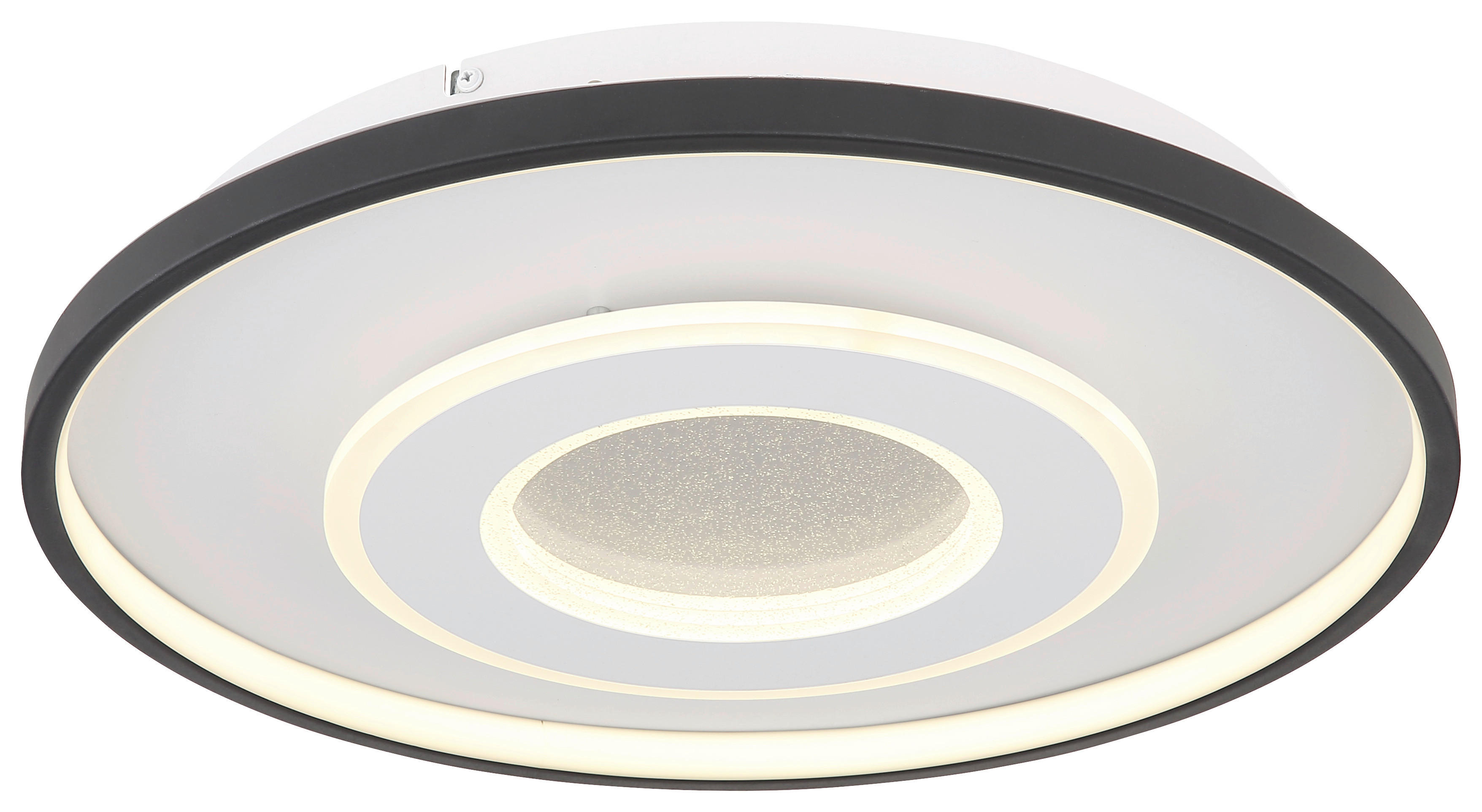 GLOBO LED-Deckenleuchte BRIENNA 48552DSH mattschwarz klar weiß Metall Kunststoff H/D: ca. 7x48 cm 1 Brennstellen BRIENNA - klar/weiß (48,00/7,00cm) - GLOBO