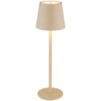 GLOBO LED-Tischleuchte Opal sand Kunststoff Metall H/D: ca. 36x10,6 cm VANNIE - sand/Opal (10,60/36,00cm) - GLOBO