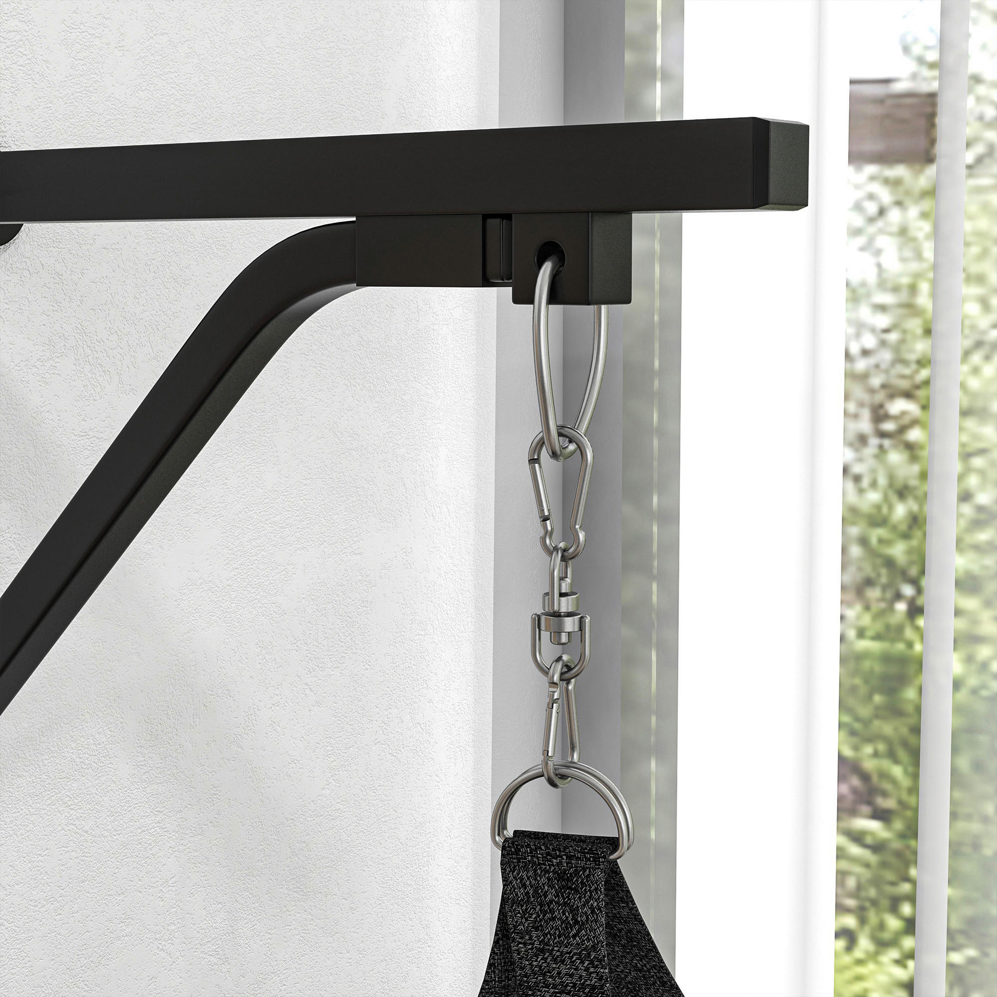 Thumbnail - SPORTNOW Aufhängung für Sandsack schwarz Stahl B/H/L: ca. 30x90x30 cm