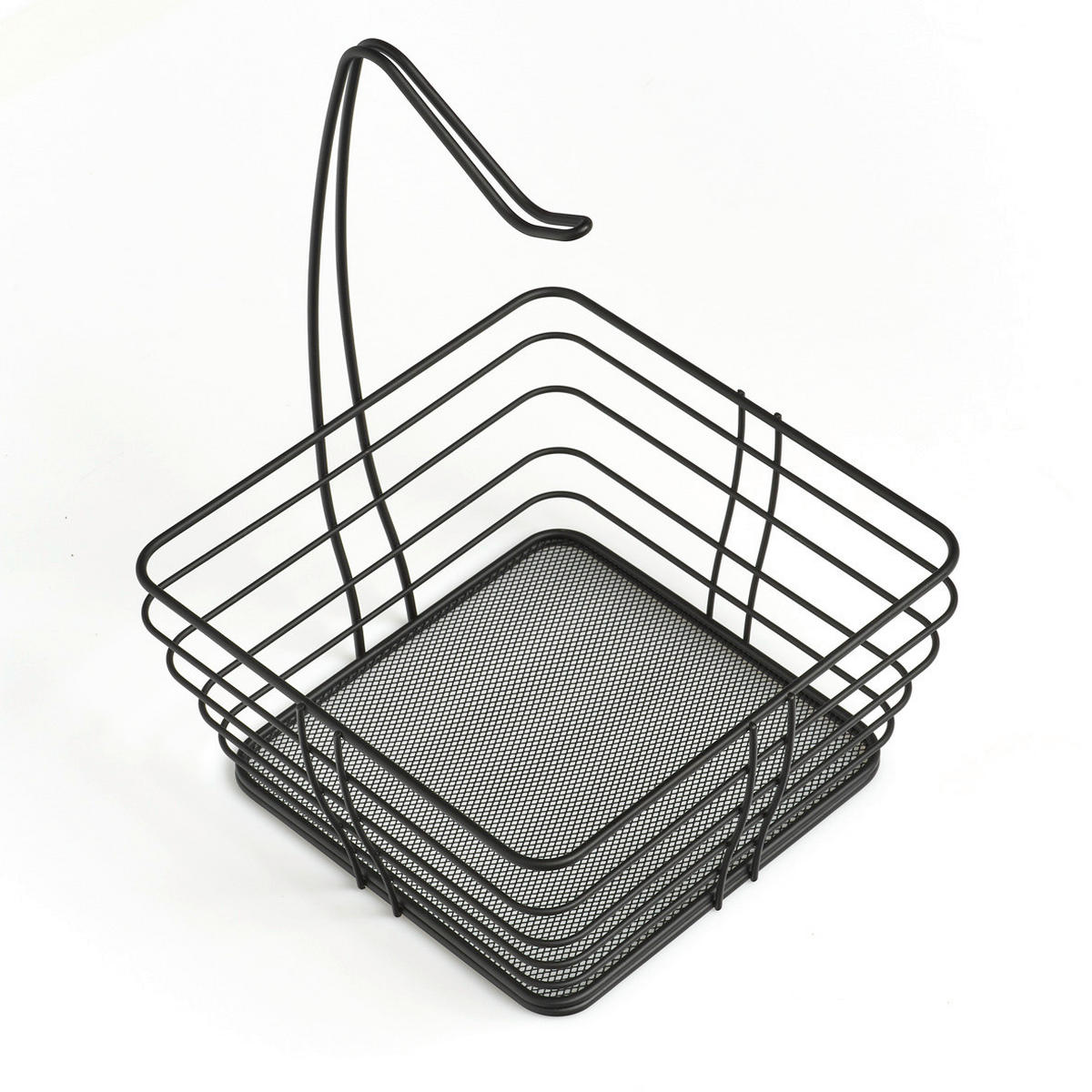 Zeller Obstkorb schwarz Metall B/H/L: ca. 27x36x27 cm Obstkorb - schwarz (27,00/27,00/36,00cm) - Zeller