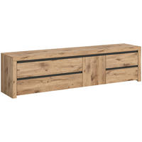 TV-Lowboard Woody Nox Oak Nachbildung anthrazit B/H/T: ca. 211x54x44 cm Woody - anthrazit (211,00/54,00/44,00cm)