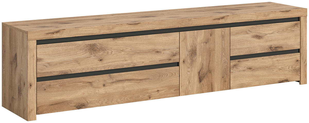 TV-Lowboard Woody Nox Oak Nachbildung anthrazit B/H/T: ca. 211x54x44 cm Woody - anthrazit (211,00/54,00/44,00cm)