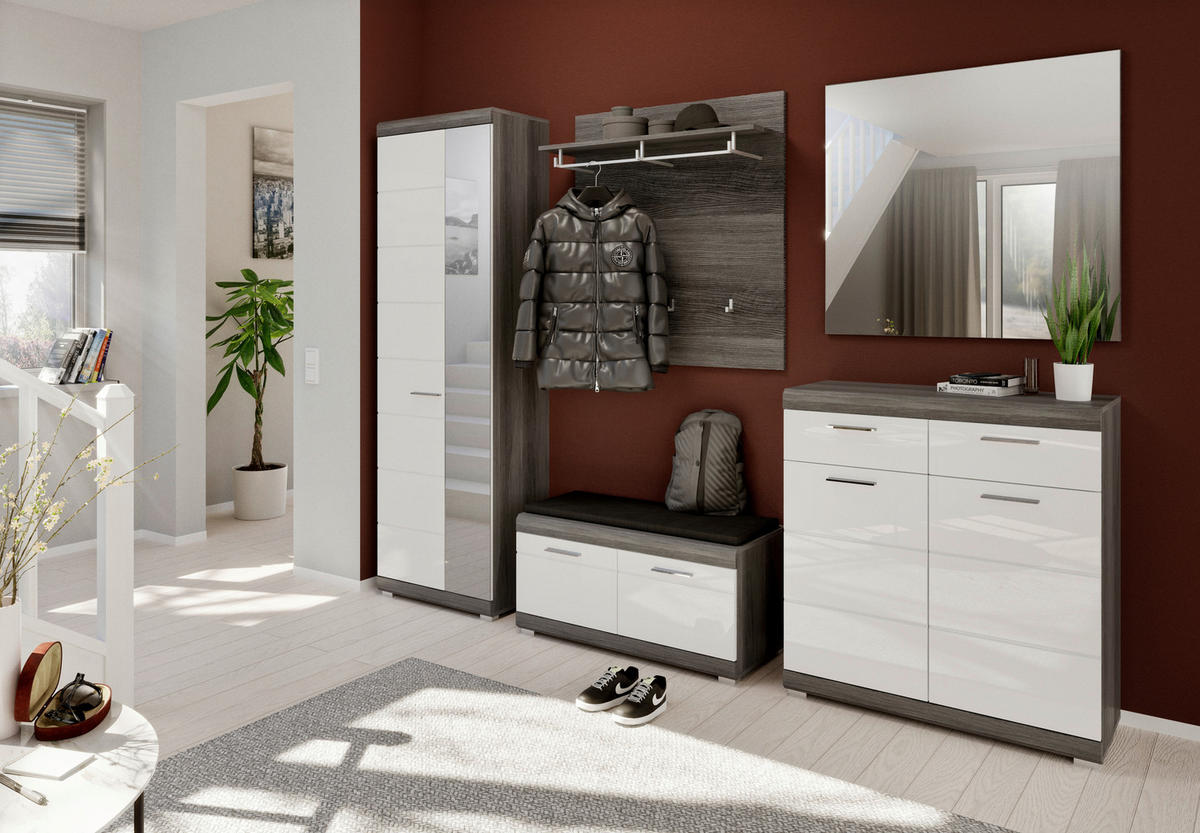 Garderobenpaneel SCOUT Rauchsilber Nachbildung B/H/T: ca. 90x98x27 cm SCOUT - (90,00/98,00/27,00cm) - xonox.home