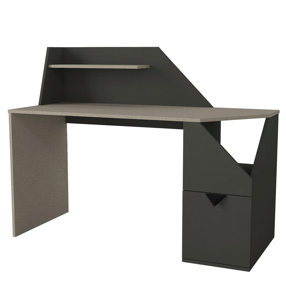 Schreibtisch Gusto grau anthrazit B/H/T: ca. 140x74x60 cm Gusto - anthrazit/grau (140,00/74,00/60,00cm) - moebel17