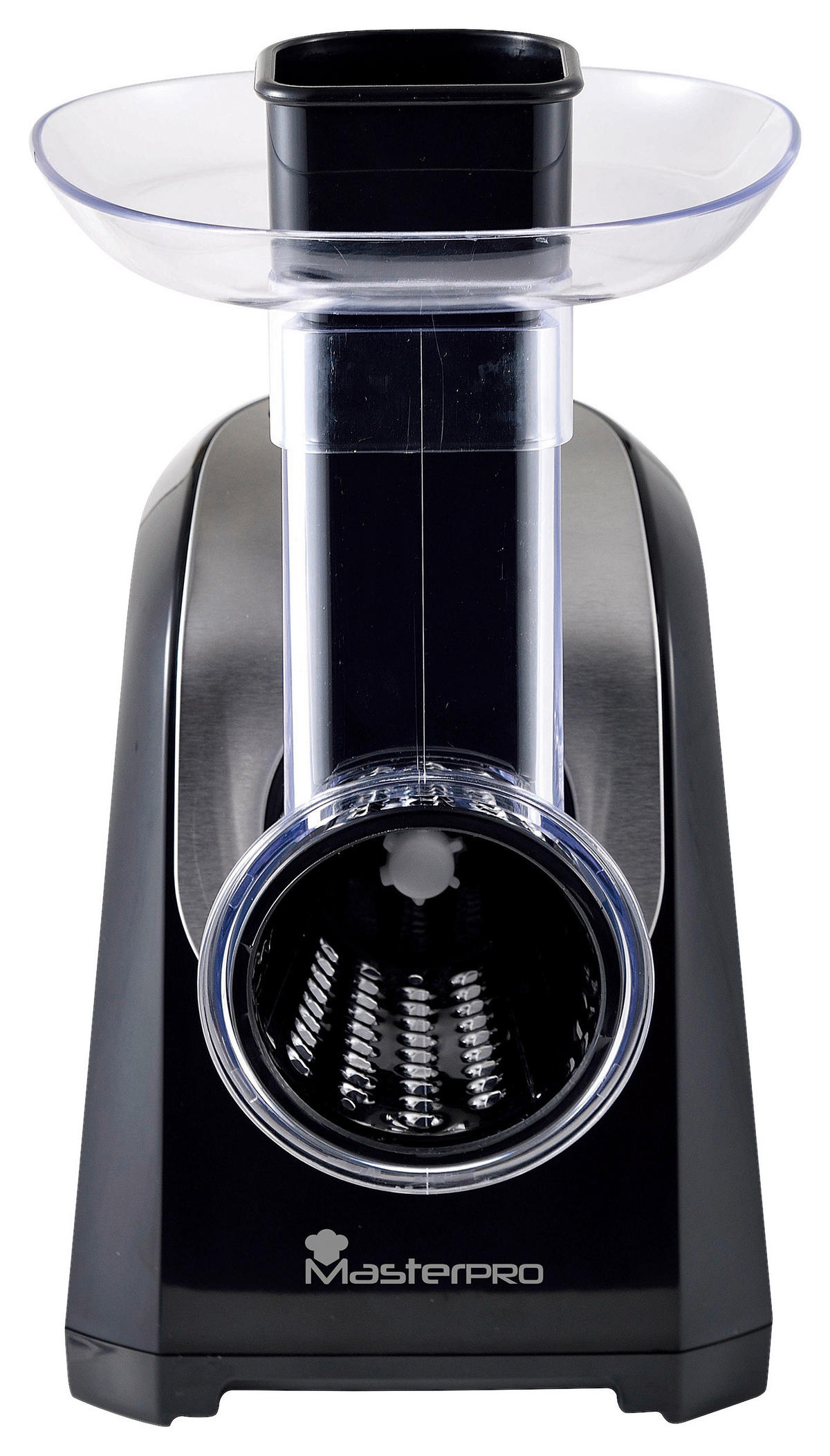 MASTERPRO Reibe elektrisch silber schwarz Edelstahl Kunststoff B/H/T: ca. 245x30,5x20,3 cm ca. 150 W Foodies BGMP-9103 - schwarz/silber (245,00/30,50/20,30cm) - MASTERPRO